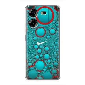 Силіконовый Чохол на Tecno POVA 5 (LG7n) з картинкою НАЙК (Найк зелений)