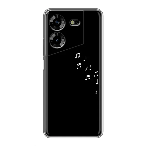 Чехол с рисунком «Ноты» для TECNO POVA 5 (LG7n)