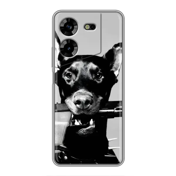 Чехол с рисунком «Опасный доберман» для TECNO POVA 5 (LG7n) Чехол с рисунком «Опасный доберман» для TECNO POVA 5 (LG7n)