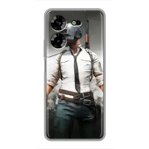 Чохол з картинкою "Герой Pubg" на Tecno POVA 5 (LG7n) (Пабг)