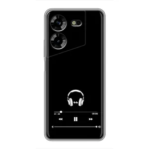 Чехол с картинками на черном фоне для Tecno POVA 5 (LG7n) (Плеер)