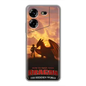 Чехол дракон Беззубик для Tecno POVA 5 (LG7n) (Постер Беззубика)