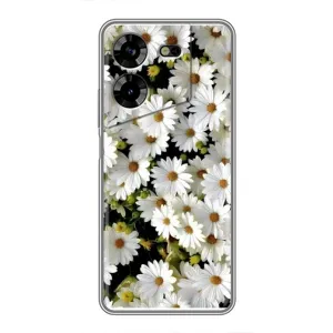 Чехол с ромашками на Tecno POVA 5 (LG7n) (Рамка в ромашках)