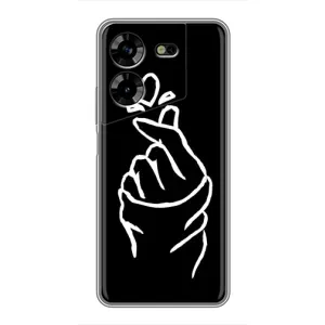 Чохол (Знак сердечка) для Tecno POVA 5 (LG7n) (Сердечко на чорному)