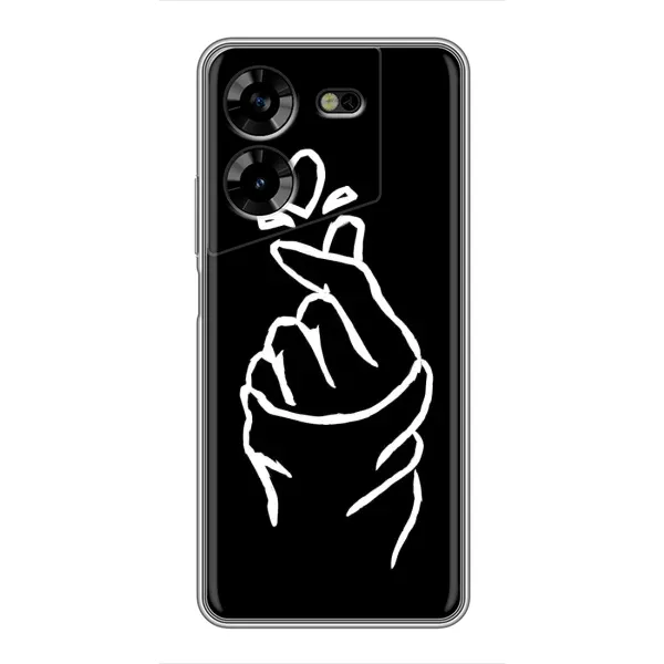Чехол с рисунком «Сердце на черном» для TECNO POVA 5 (LG7n) Чехол с рисунком «Сердце на черном» для TECNO POVA 5 (LG7n)