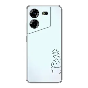 Чохол (Знак сердечка) для Tecno POVA 5 (LG7n) (Сердечко на блакитному)