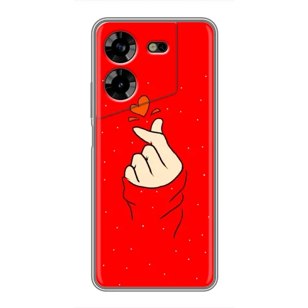 Чехол с рисунком «Сердце на красном» для TECNO POVA 5 (LG7n) Чехол с рисунком «Сердце на красном» для TECNO POVA 5 (LG7n)