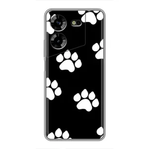 Бампер для Tecno POVA 5 (LG7n) с картинкой "Песики" (Следы собак)