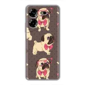 Чехол (ТПУ) Милые собачки для Tecno POVA 5 (LG7n) (Собачки Мопсики)