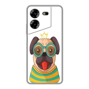 Бампер для Tecno POVA 5 (LG7n) с картинкой "Песики" (Собака Король)