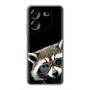 Силиконовый Чехол с Енотами на Tecno POVA 5 (LG7n) (Стильный Енот)
