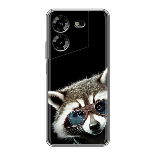 Чехол с рисунком «Стильный Енот» для TECNO POVA 5 (LG7n) Чехол с рисунком «Стильный Енот» для TECNO POVA 5 (LG7n)