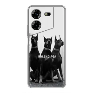 Чехол ДОБЕРМАН для Tecno POVA 5 (LG7n) (Три добермана)