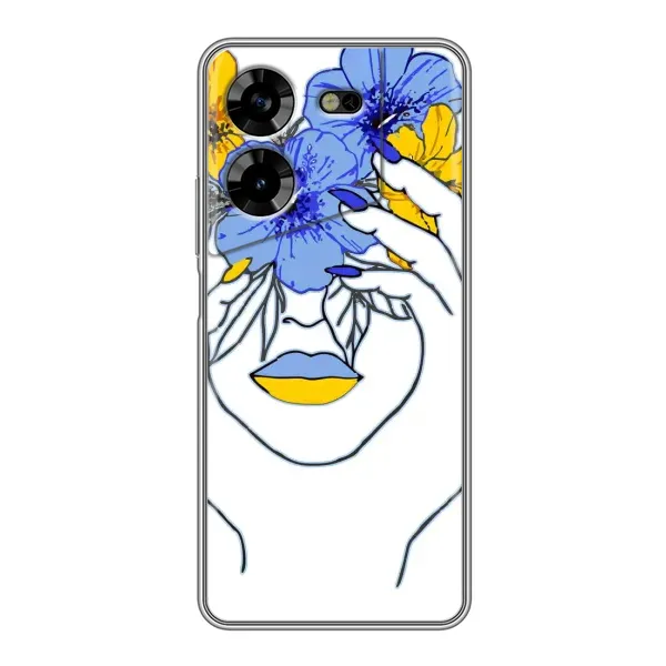 Чехол с рисунком «Украинка на всю голову» для TECNO POVA 5 (LG7n) Чехол с рисунком «Украинка на всю голову» для TECNO POVA 5 (LG7n)