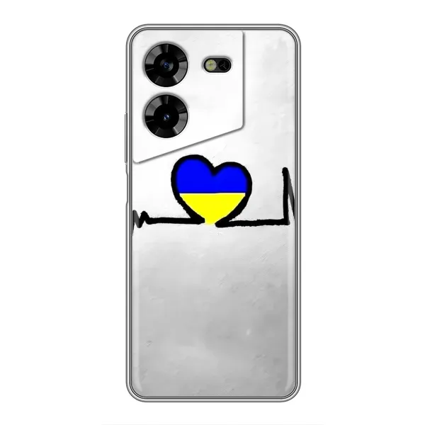 Чехол с рисунком «Украинская кардиограмма» для TECNO POVA 5 (LG7n)