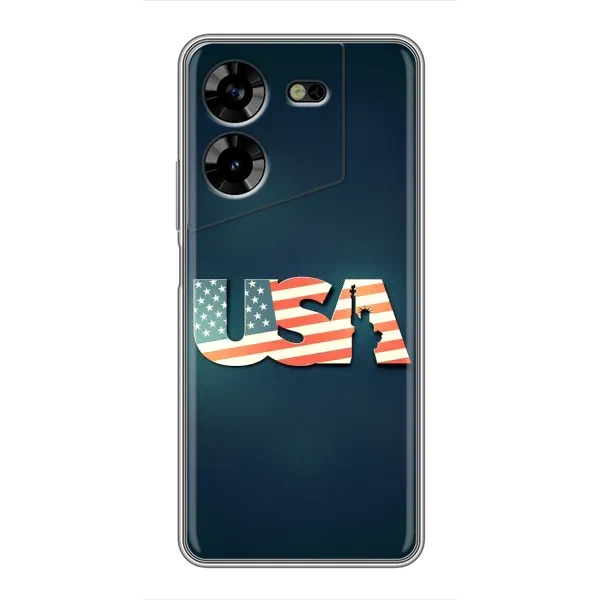 Чехол с рисунком «USA» для TECNO POVA 5 (LG7n) Чехол с рисунком «USA» для TECNO POVA 5 (LG7n)