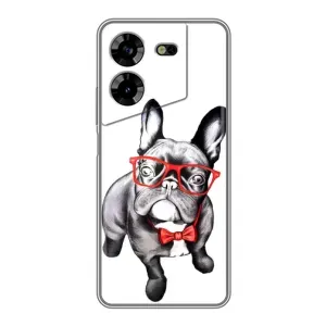 Бампер для Tecno POVA 5 (LG7n) с картинкой "Песики" (В очках)