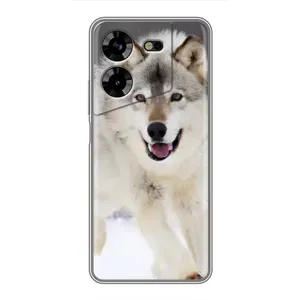 Чехол с Волком на Tecno POVA 5 (LG7n) (Волк на снегу)