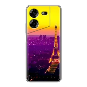 Чехол с Эйфелевой башней на Tecno POVA 5 (LG7n) (Яркая башня)