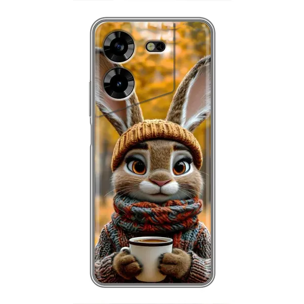 Чехол с рисунком «Зайчик с кофе» для TECNO POVA 5 (LG7n) Чехол с рисунком «Зайчик с кофе» для TECNO POVA 5 (LG7n)