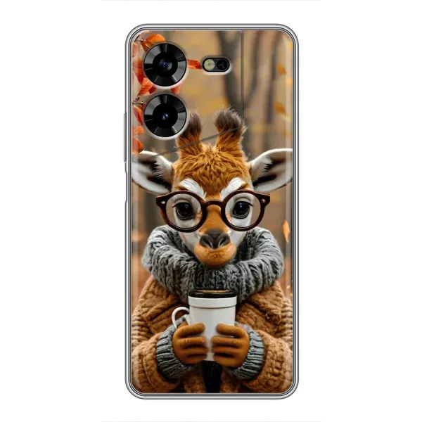 Чехол с рисунком «Жираф с кофе» для TECNO POVA 5 (LG7n) Чехол с рисунком «Жираф с кофе» для TECNO POVA 5 (LG7n)