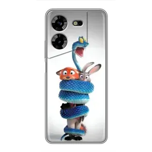 Силиконовый чехол с принтом Зоотрополіс для Tecno POVA 5 (LG7n)