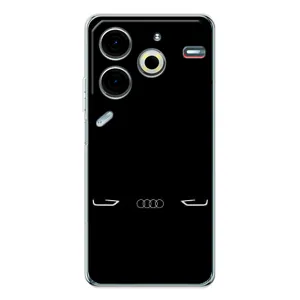 Силиконовый бампер с картинкой машины на Tecno Pova 6 Neo 5G (Силует Audi)