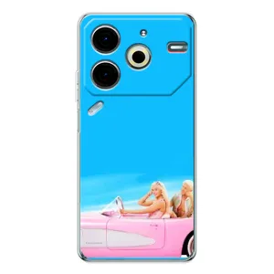 Силиконовый Чехол Барби Фильм на Tecno Pova 6 Neo 5G (Барби и Кен)