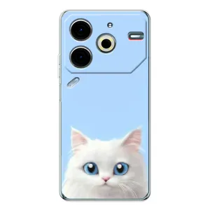 Чехол на тематику: Коты для TECNO Pova 6 Neo 5G (Белый кот)