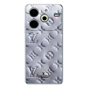 Текстурный Чехол Louis Vuitton для Пова 6 Нео 5G (Белый ЛВ)