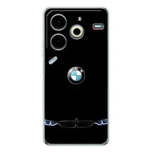 Силиконовый бампер с картинкой машины на Tecno Pova 6 Neo 5G (Черный BMW)