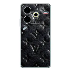 Текстурный Чехол Louis Vuitton для Пова 6 Нео 5G (Черный ЛВ)