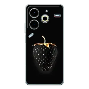 Чехол с изображением  вкусной еды для Tecno Pova 6 Neo 5G (Чёрная клубника)
