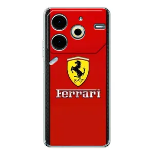 Силиконовый бампер с картинкой машины на Tecno Pova 6 Neo 5G (Ferrari Logo)