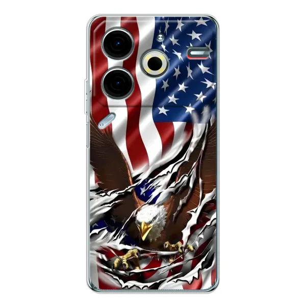 Чехол с рисунком «Флаг USA» для TECNO Pova 6 Neo 5G Чехол с рисунком «Флаг USA» для TECNO Pova 6 Neo 5G