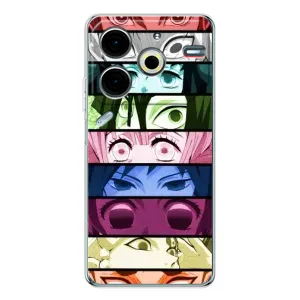 Силиконовые чехлы с глазами Anime для Пова 6 Нео 5G (Глаза Хашира)