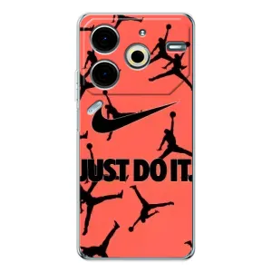 Силиконовый Чехол Nike Air Jordan на Пова 6 Нео 5G (Just Do It)