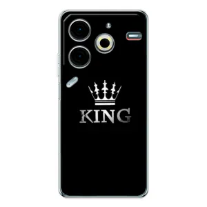 Чехол (Корона на чёрном фоне) для Пова 6 Нео 5G (KING)