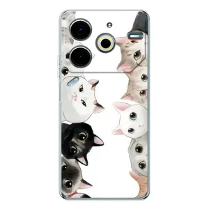 Силиконовый чехол с котиком для Tecno Pova 6 Neo 5G (Коты)