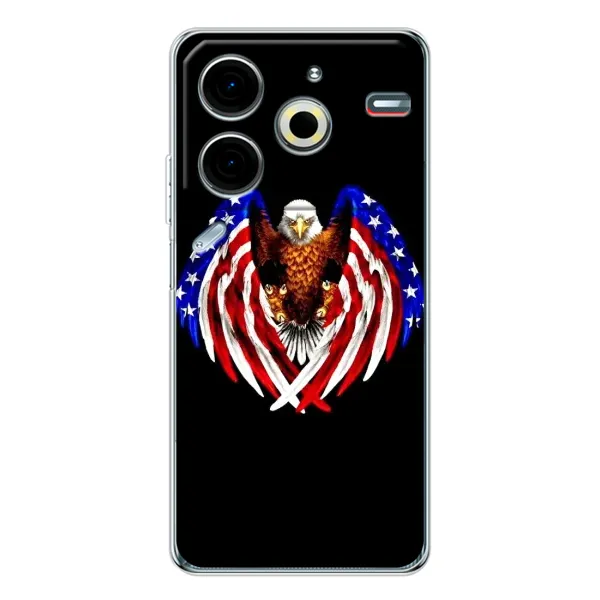 Чехол с рисунком «Крылья США» для TECNO Pova 6 Neo 5G Чехол с рисунком «Крылья США» для TECNO Pova 6 Neo 5G