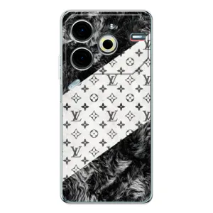 Чехол Стиль Louis Vuitton на Tecno Pova 6 Neo 5G (LV на белом)