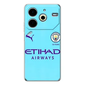 Силиконовые Чехлы принт Футбол на Tecno Pova 6 Neo 5G (Man City)