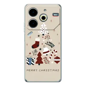 Чехол Санта Клаус для Tecno Pova 6 Neo 5G (Merry Christmas)