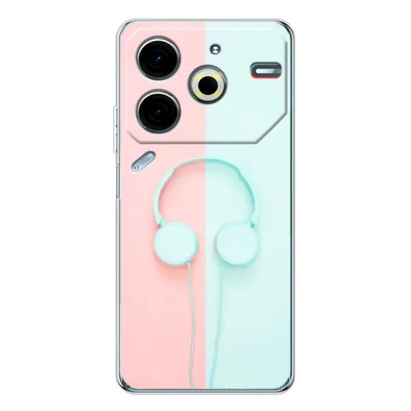 Чехол с рисунком «Наушники» для TECNO Pova 6 Neo 5G Чехол с рисунком «Наушники» для TECNO Pova 6 Neo 5G