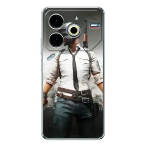 Силиконовый чехол с картинкой "Герой Pubg" на Tecno Pova 6 Neo 5G