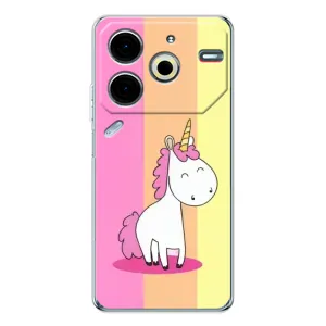Чехол Unicorn на Tecno Pova 6 Neo 5G (Радужный Единорог)