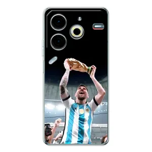 Чехлы Лео Месси Аргентина для Tecno Pova 6 Neo 5G (Счастливый Месси)