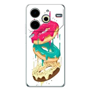 Чехол с изображением  вкусной еды для Tecno Pova 6 Neo 5G (Сочные пончики)