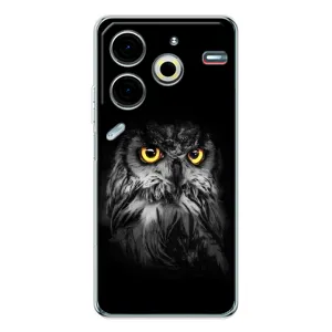 Чехлы с принтом СОВЫ для Tecno Pova 6 Neo 5G (Сова на чёрном)