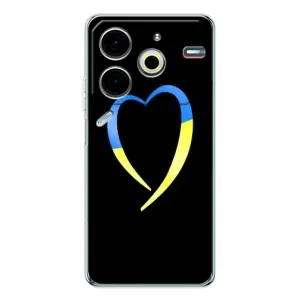 Силиконовый Чехол на Tecno Pova 6 Neo 5G (Я-Украина) (Украинское сердце)